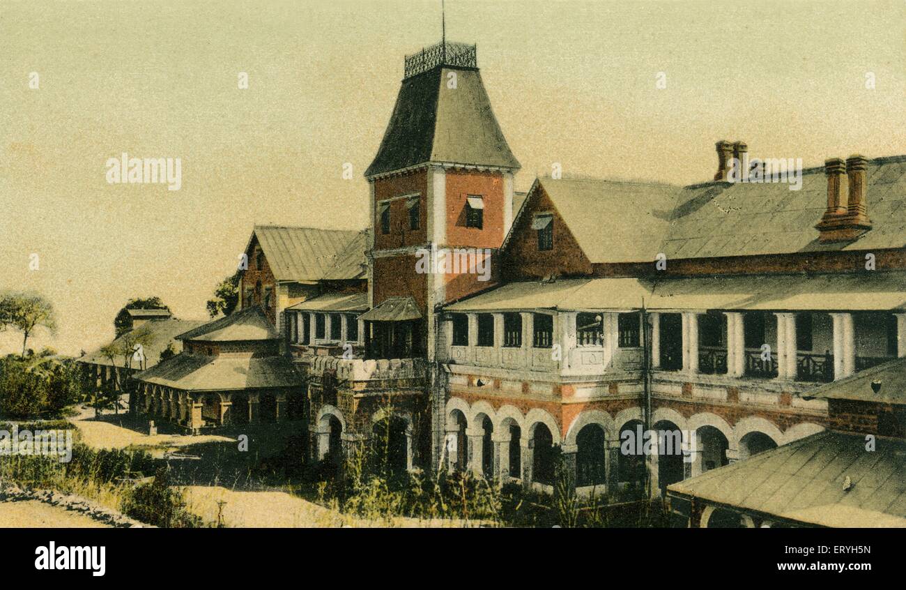 All Saints School College Gebäude ; alten Jahrgang 1900s Bild , Nainital ; Uttaranchal Uttarakhand ; Indien , Asien Stockfoto