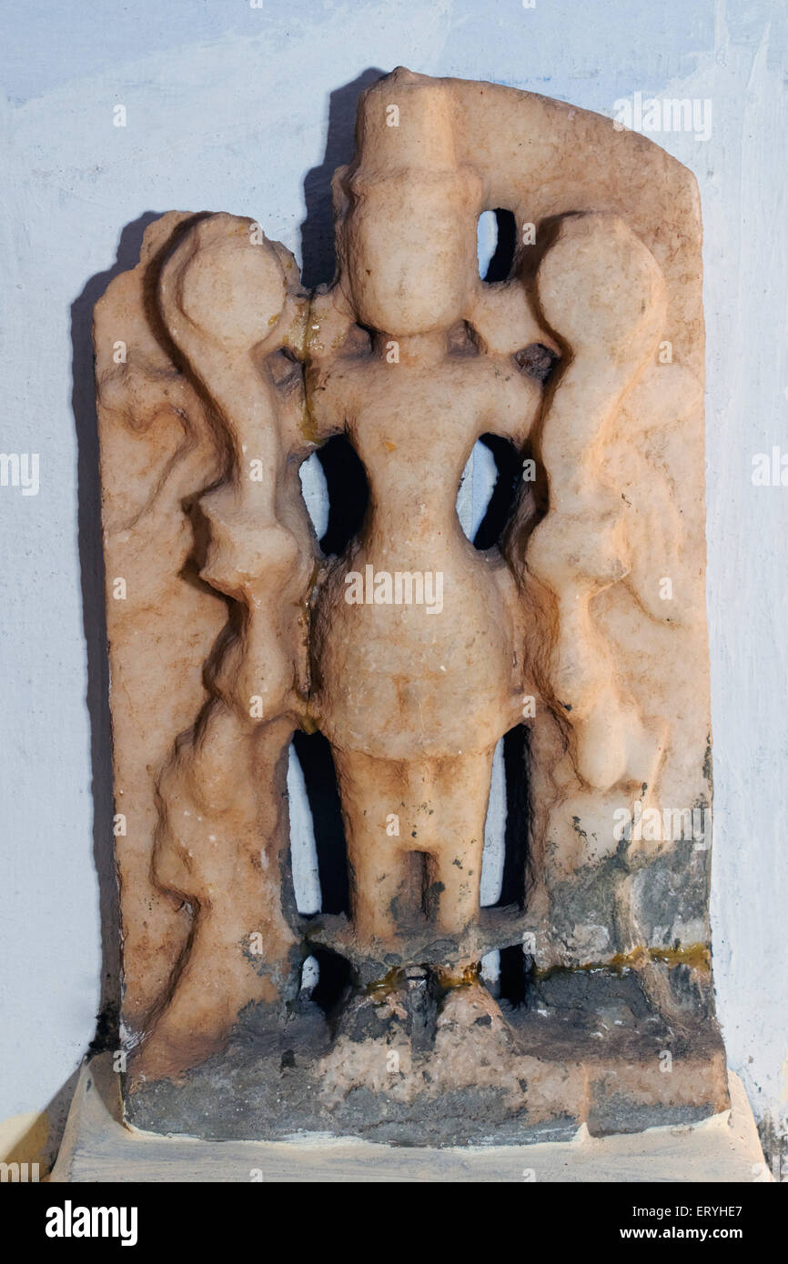 Alte antike Marmorskulptur, Museum, Modasa, Sabarkantha, Gujarat, Indien, Asien Stockfoto