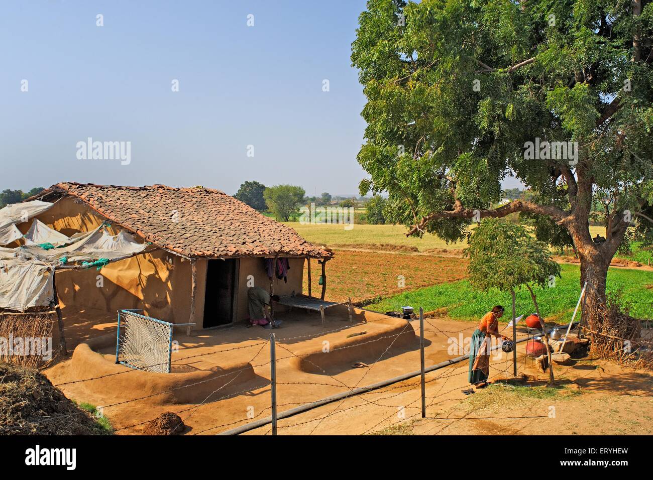 Dorfhaus , Idar , Edar , Modasa , Sabarkantha , Gujarat , Indien , Asien Stockfoto