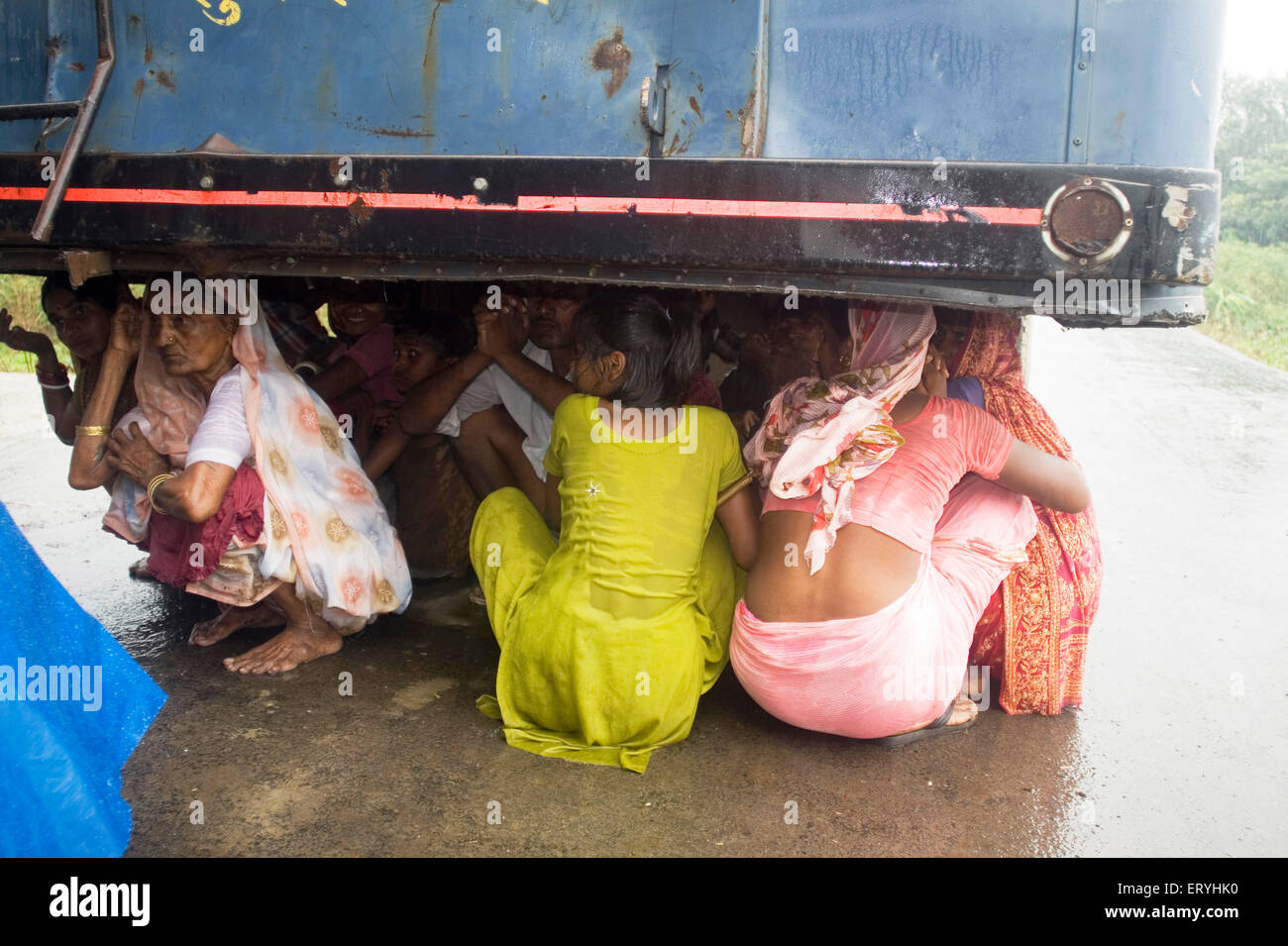 Kosi-Hochwasser im Jahr 2008, die meistens litt unter Armutsgrenze Personen im Purniya Bezirk; Bihar; Indien Stockfoto