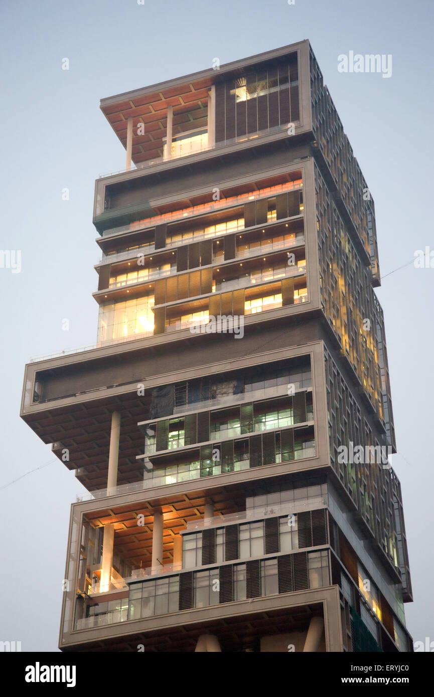 Antilla Haus von Mukesh Ambani; Bombay; Mumbai; Maharashtra; Indien Stockfoto
