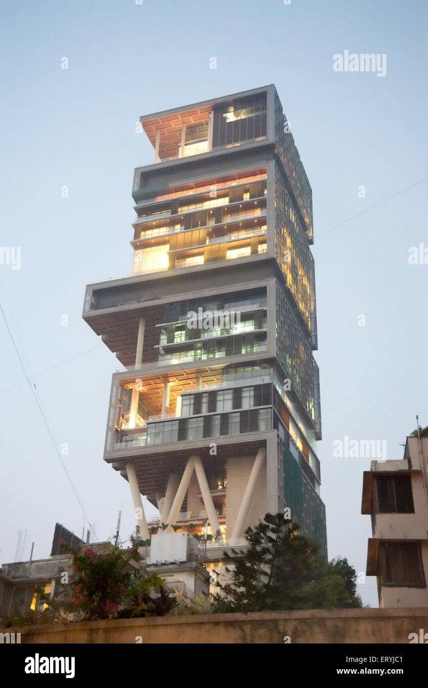 Antilla Haus von Mukesh Ambani; Bombay; Mumbai ...
