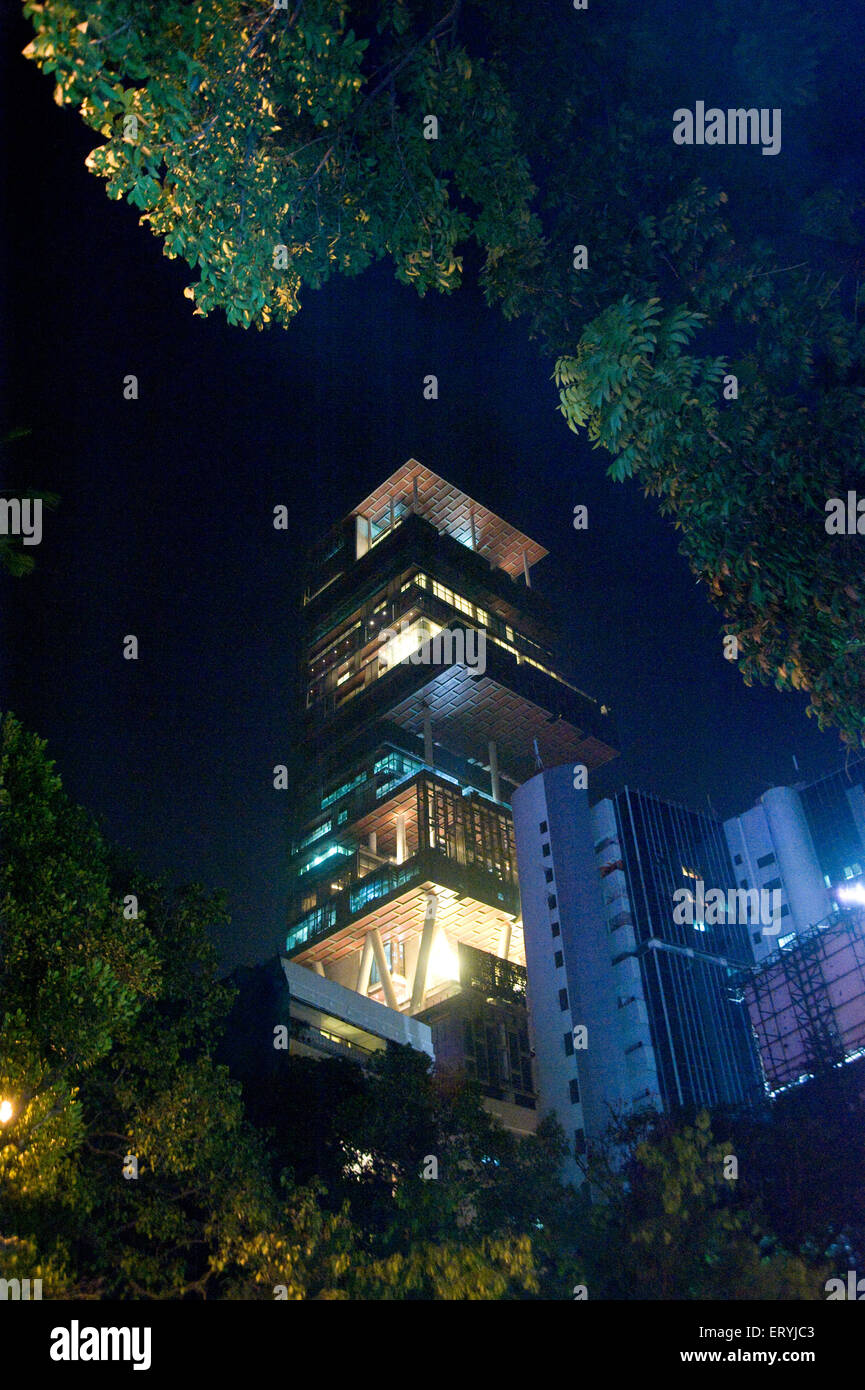 Antilla Haus von Mukesh Ambani; Bombay; Mumbai; Maharashtra; Indien Stockfoto
