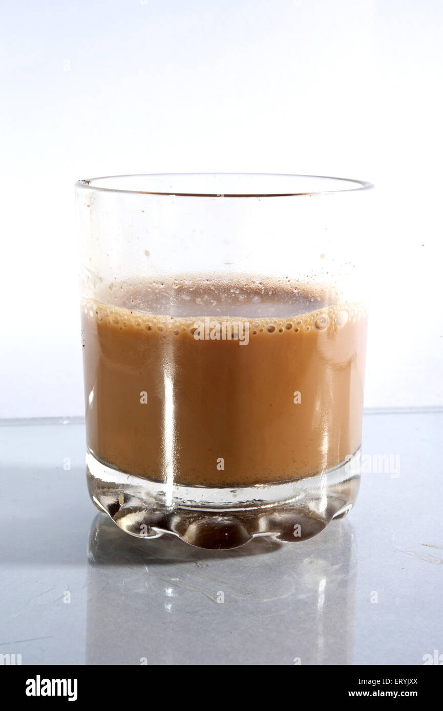 Tee im Glas Indien Stockfoto