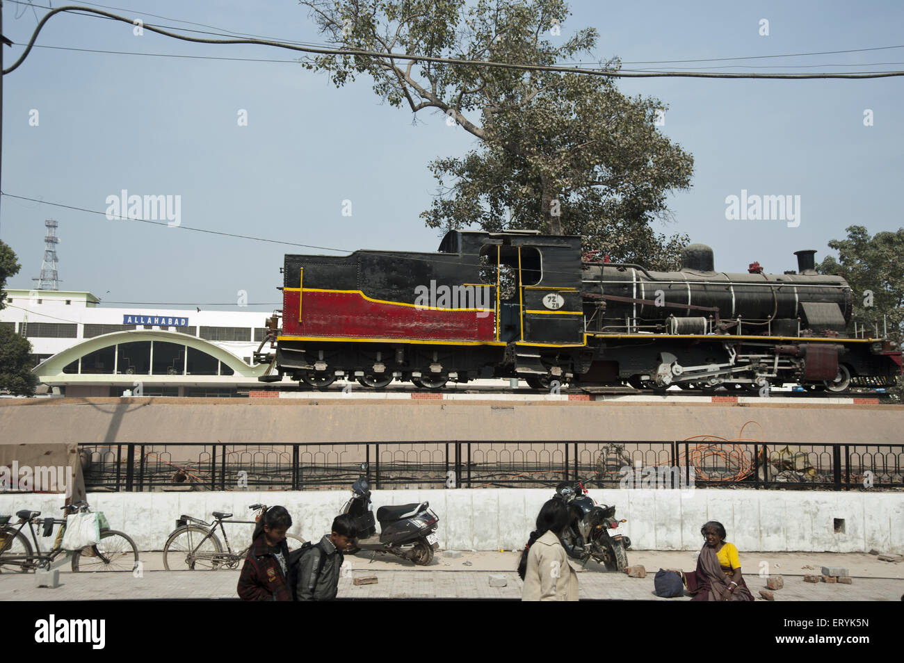 alte Dampfmaschine Schiene Uttar Pradesh, Indien Stockfoto