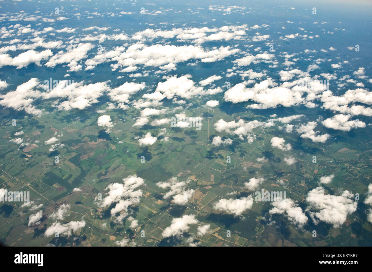 Luftaufnahme von Wolken und Land , Queensland ; Australien Stockfoto