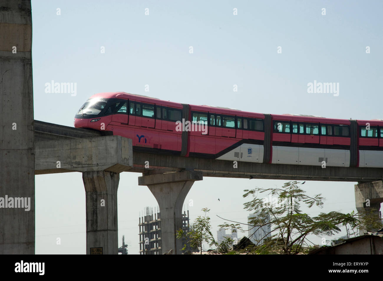 Einschienenbahn Mumbai Maharashtra Indien Asien Stockfoto