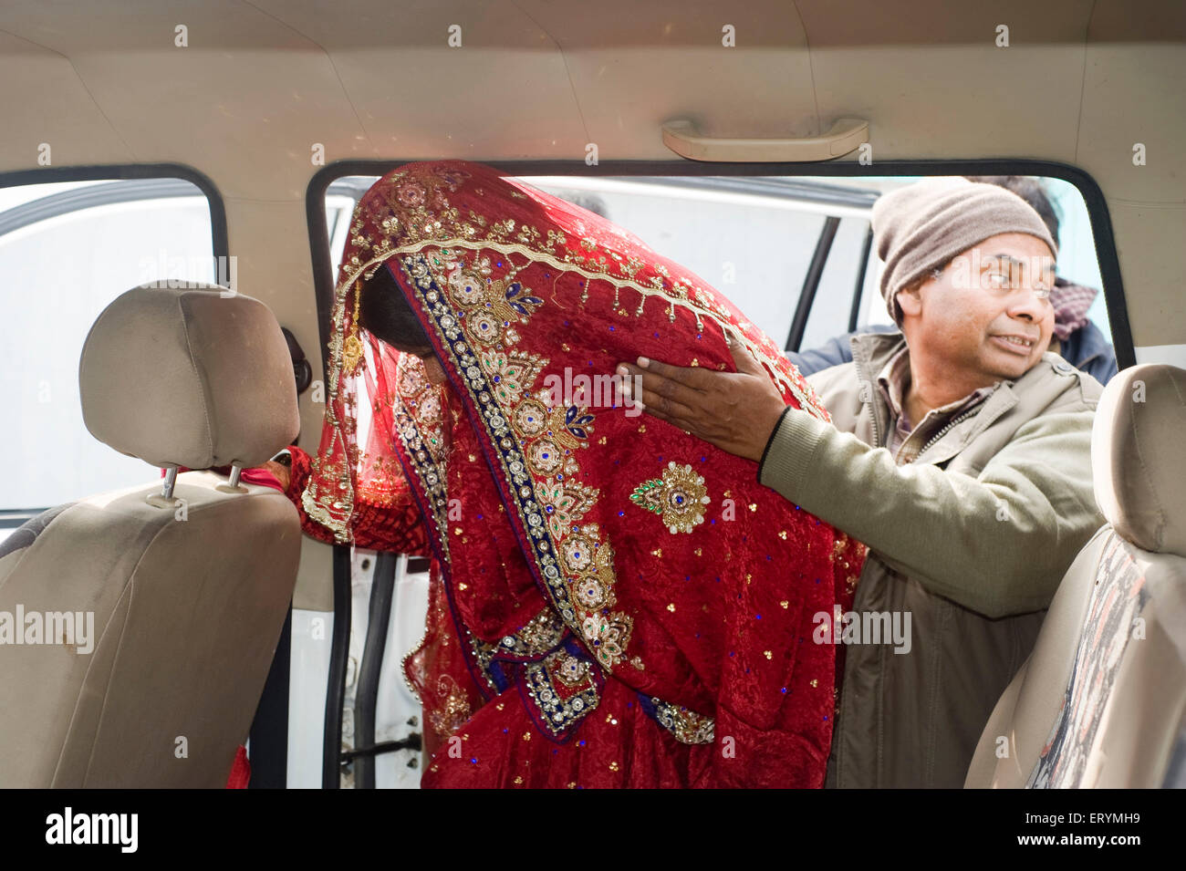 Hindu-Hochzeit Funktion Bidaai Uttar Pradesh Indien Asien Stockfoto