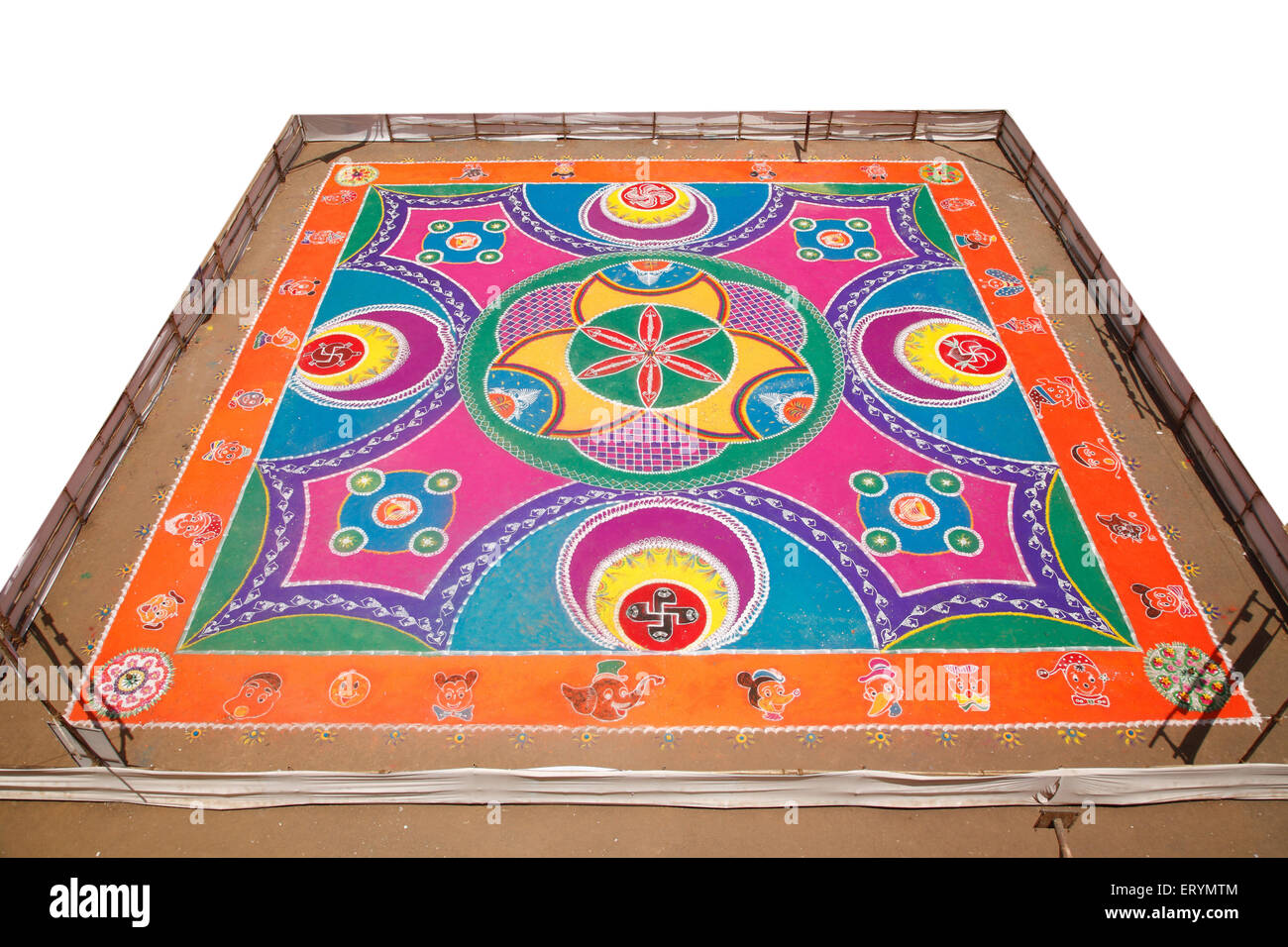 Rangoli Design, Diwali Festival, Deepavali Festivals, Dipawali, Divali, Indien, Asien Stockfoto