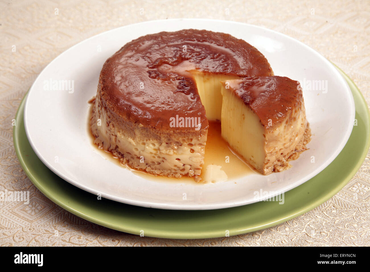 Karamell Creme Pudding Indien PR #743AH Stockfoto