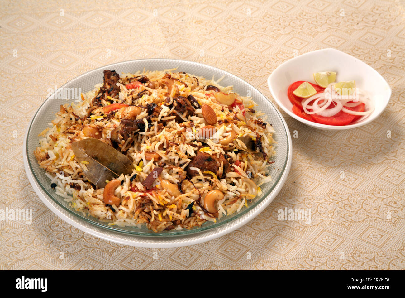 Nicht vegetarische Speisen Chicken Biryani Indien Asien PR #743AH Stockfoto