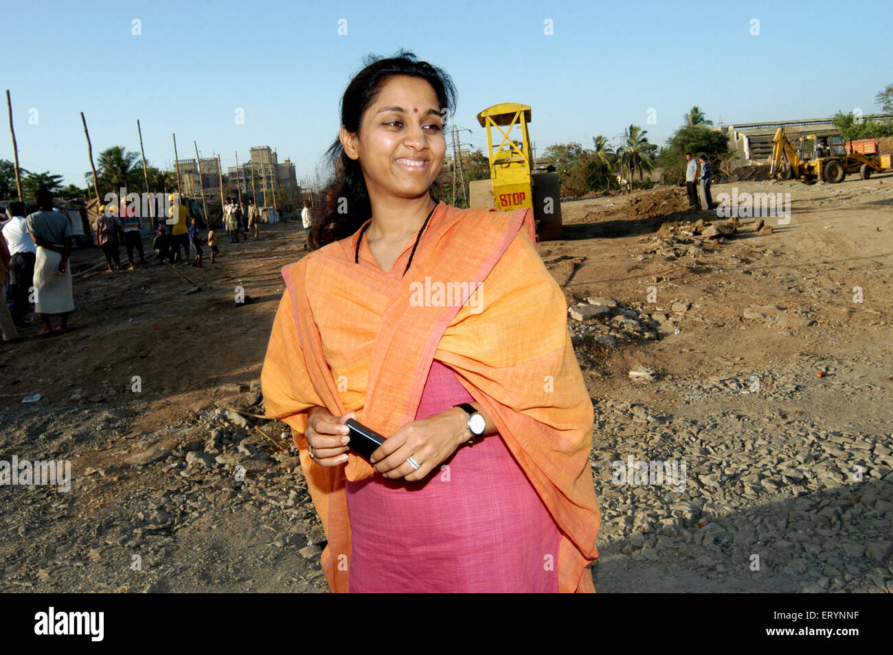 Supriya Sule, indische Politikerin, nationalistische Kongresspartei, Parlamentsmitglied, Baramati, Maharashtra, Indien, Asien Stockfoto