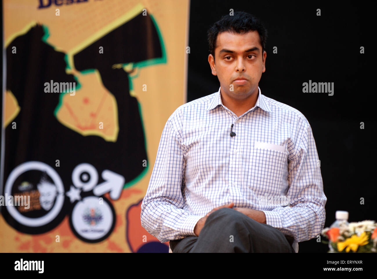 Milind Deora , indische Politikerin, ehemalige Staatsministerin der Union für Kommunikation & Informationstechnologie und Schifffahrt, Indian National Congress Stockfoto