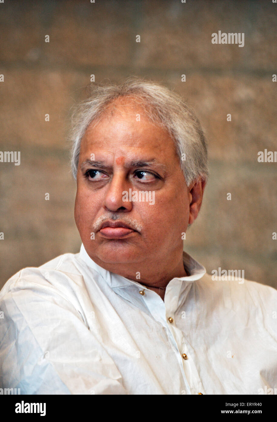 Sajan Mishra von Rajan und Sajan Mishra Duo Brüder, Sänger im khyal Stil der indischen klassischen Musik, Indien, Asien Stockfoto