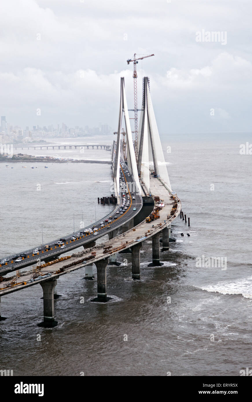 Eröffnungstag der Bandra Worli bekannt Rajiv Gandhi Meer Link; Bombay Mumbai; Maharashtra; Indien 1. Juli 2009 Stockfoto