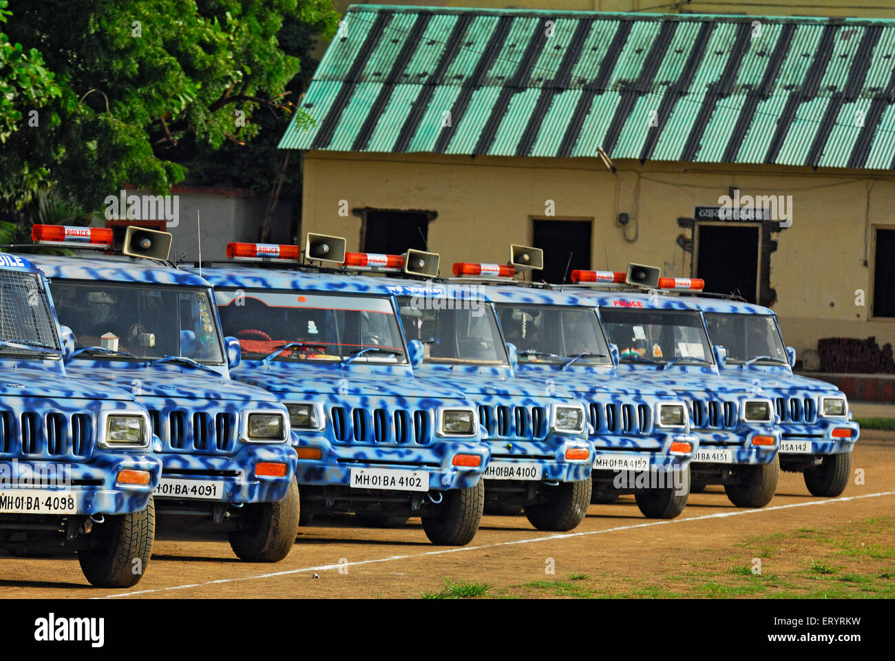 Neue Polizeipatrouille Fahrzeuge; Bombay, Mumbai; Maharashtra; Indien, Asien Stockfoto