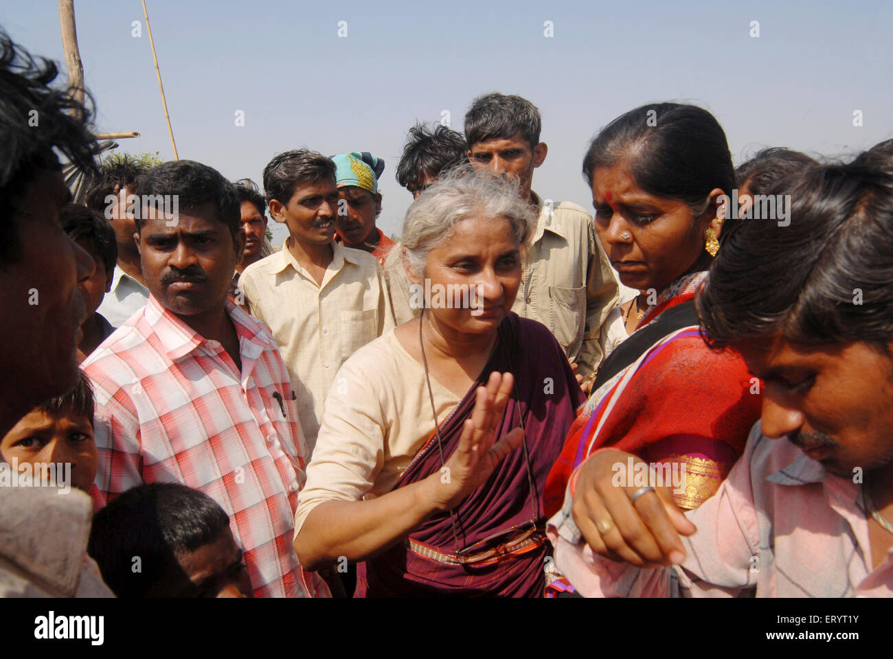 Medha Patkar , indischer Sozialaktivist , Gründer von Narmada Bachao Andolan , Mankhurd , Bombay , Mumbai , Maharashtra , Indien , Asien Stockfoto