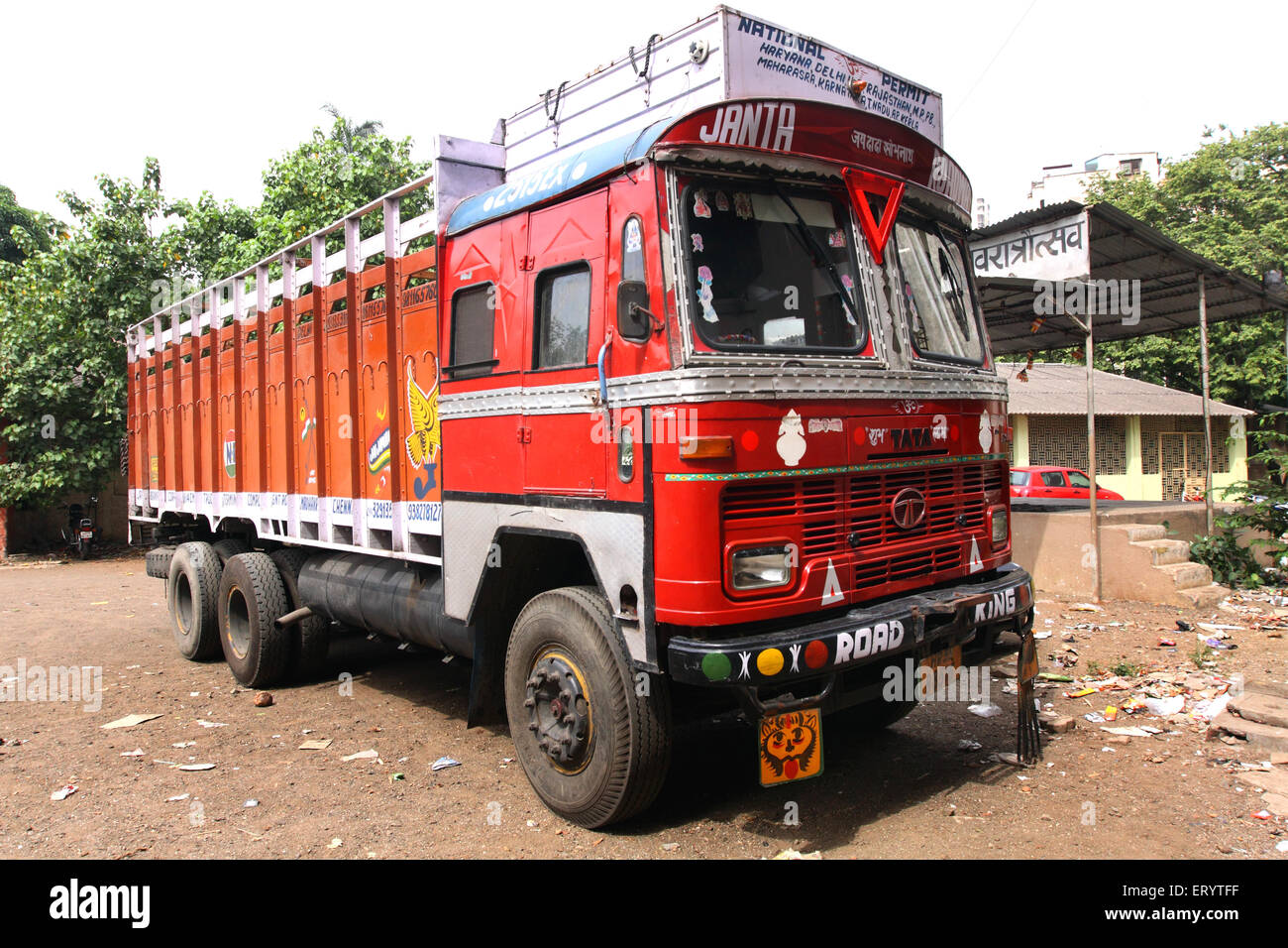 Tata LKW, LKW-Kraftfahrzeug, Byculla; Bombay, Mumbai; Maharashtra; Indien, asien Stockfoto