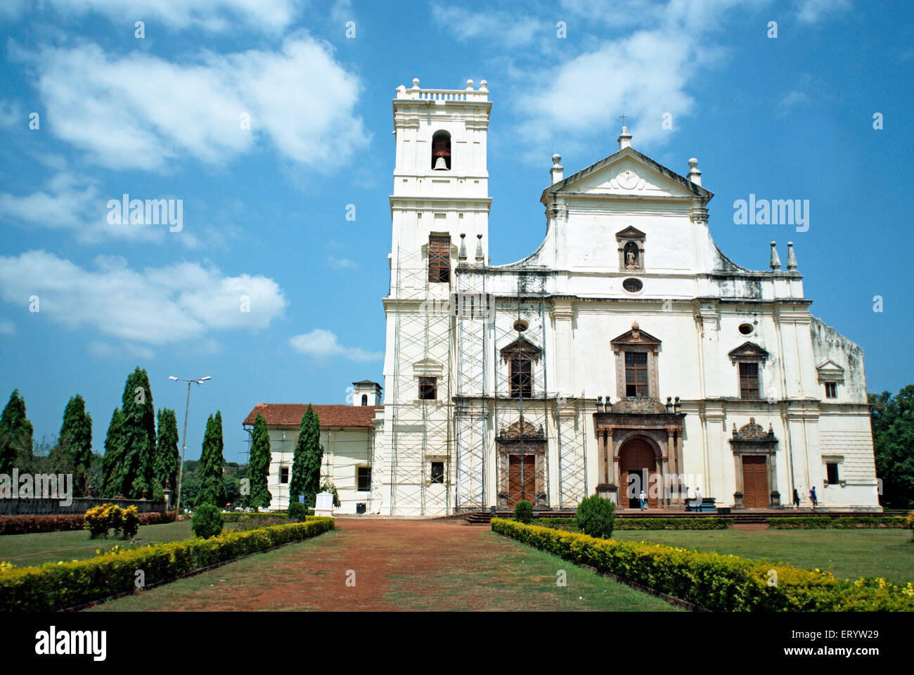 Se Domkirche Old Goa;  Velha Goa;  Indien. Stockfoto