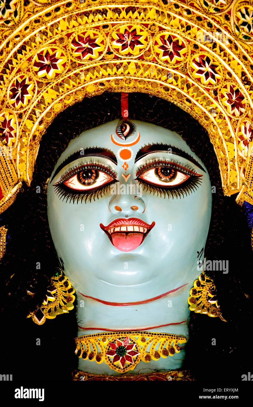Bild der Göttin Kali Puja; Calcutta; Westbengalen; Indien Stockfoto