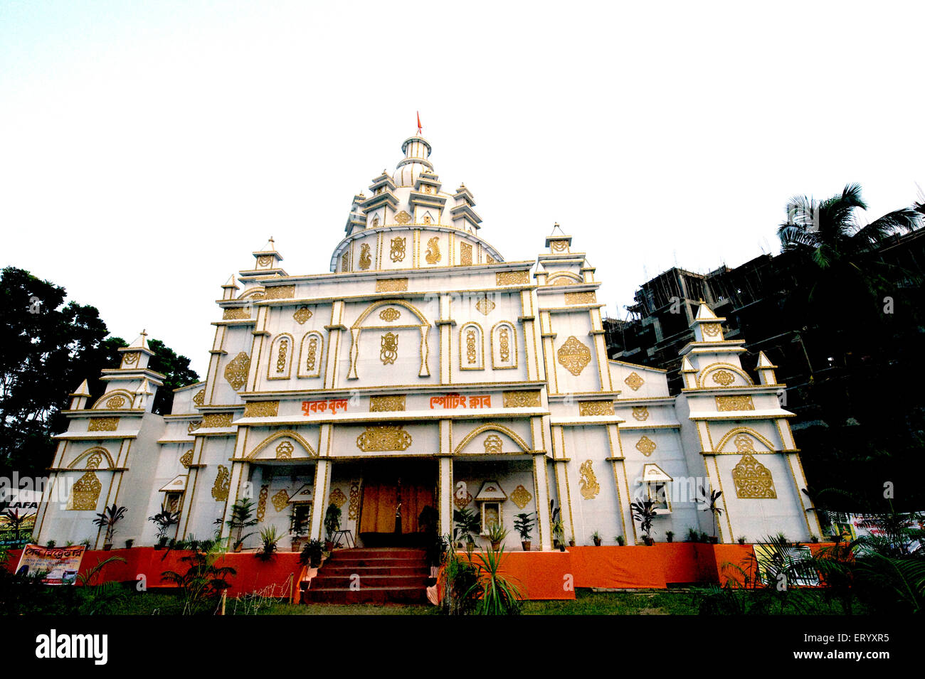 Göttin Kali Pandal, Durga Puja Festival, Kalkutta, Kolkata, Westbengalen, Indien, Asien Stockfoto