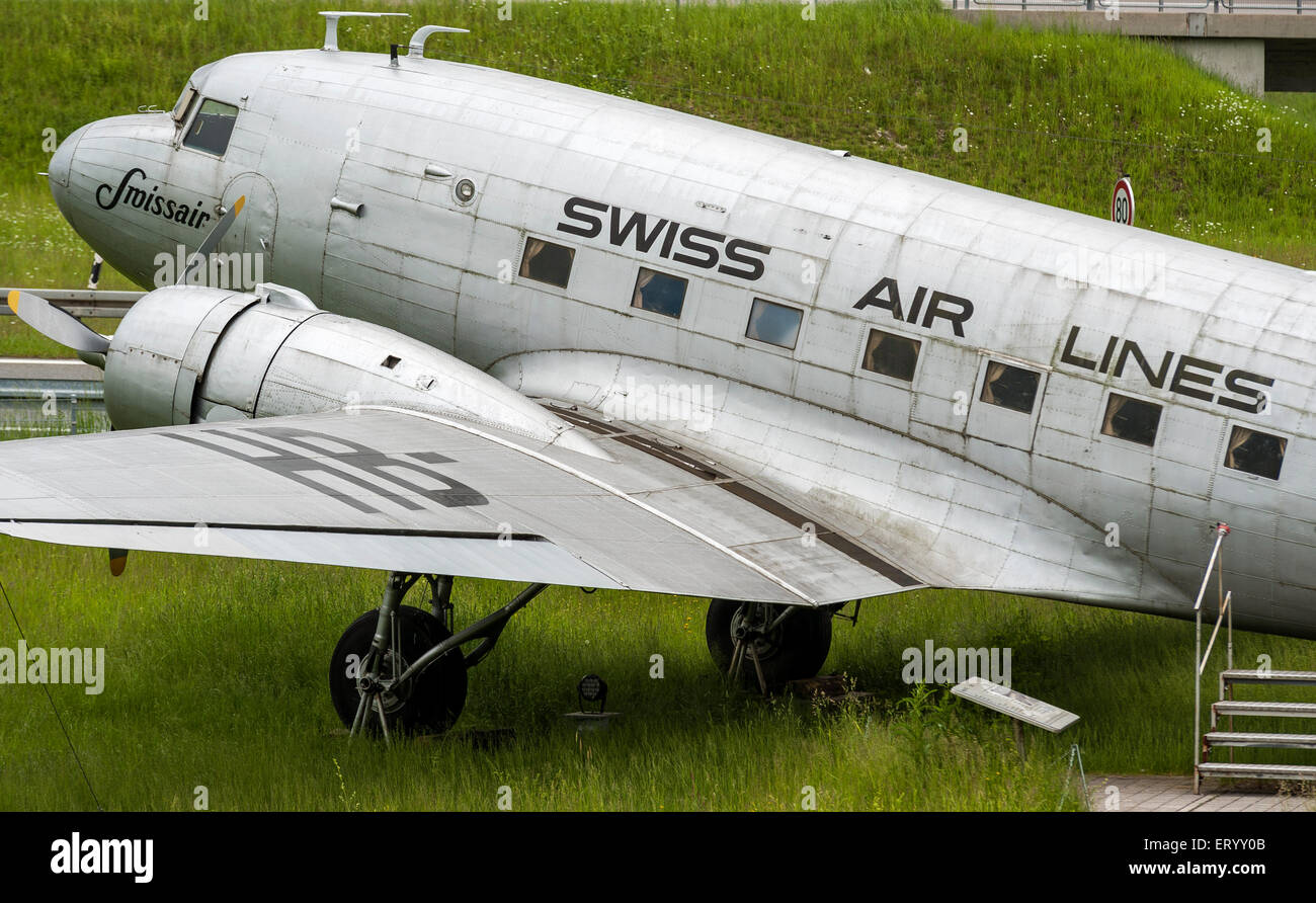 Historischen Swiss Air Lines Flugzeug Stockfoto