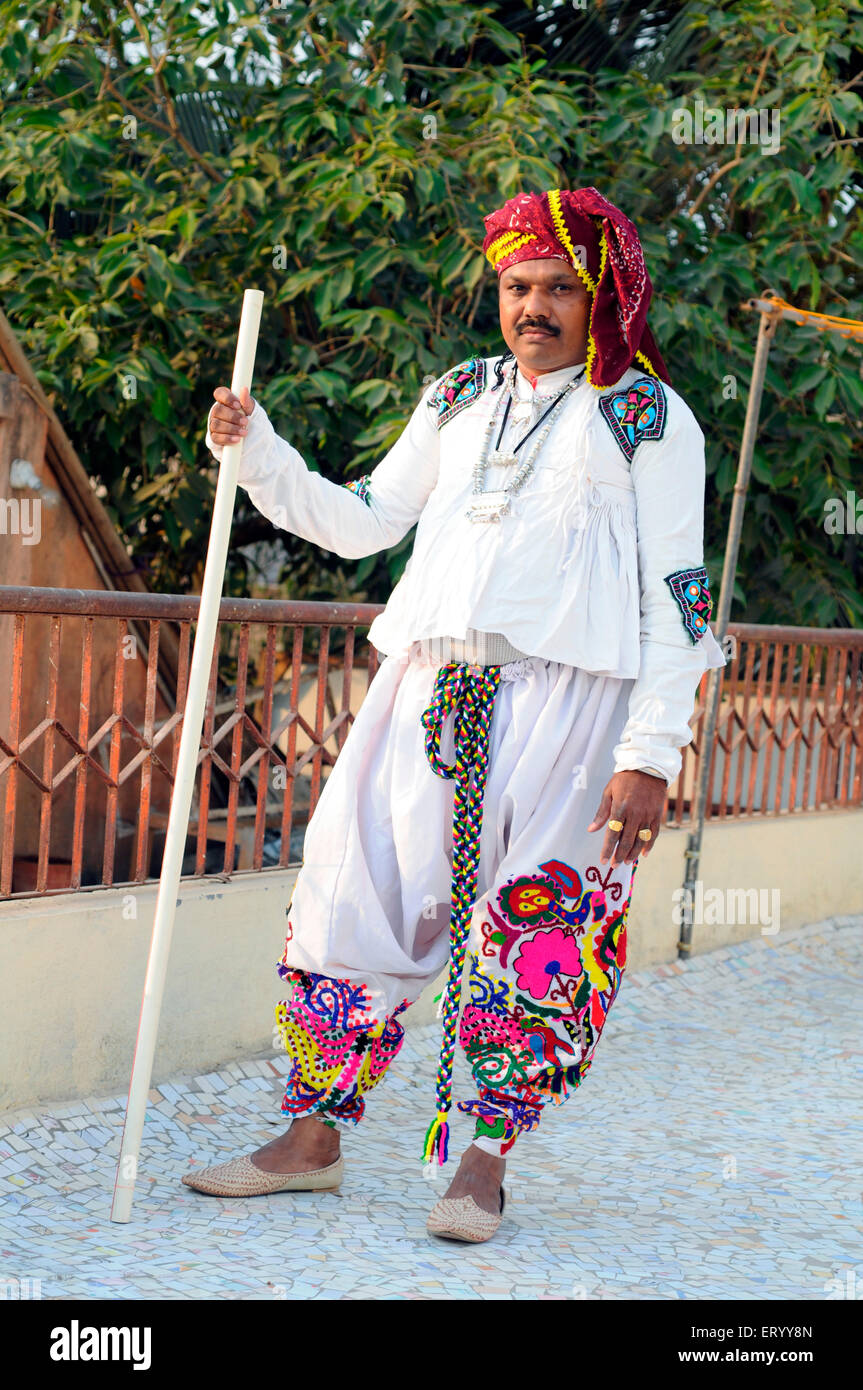 Kanbi tribal Mann; Bhuj; Kutch; Gujarat; Indien Herr #771B Stockfoto