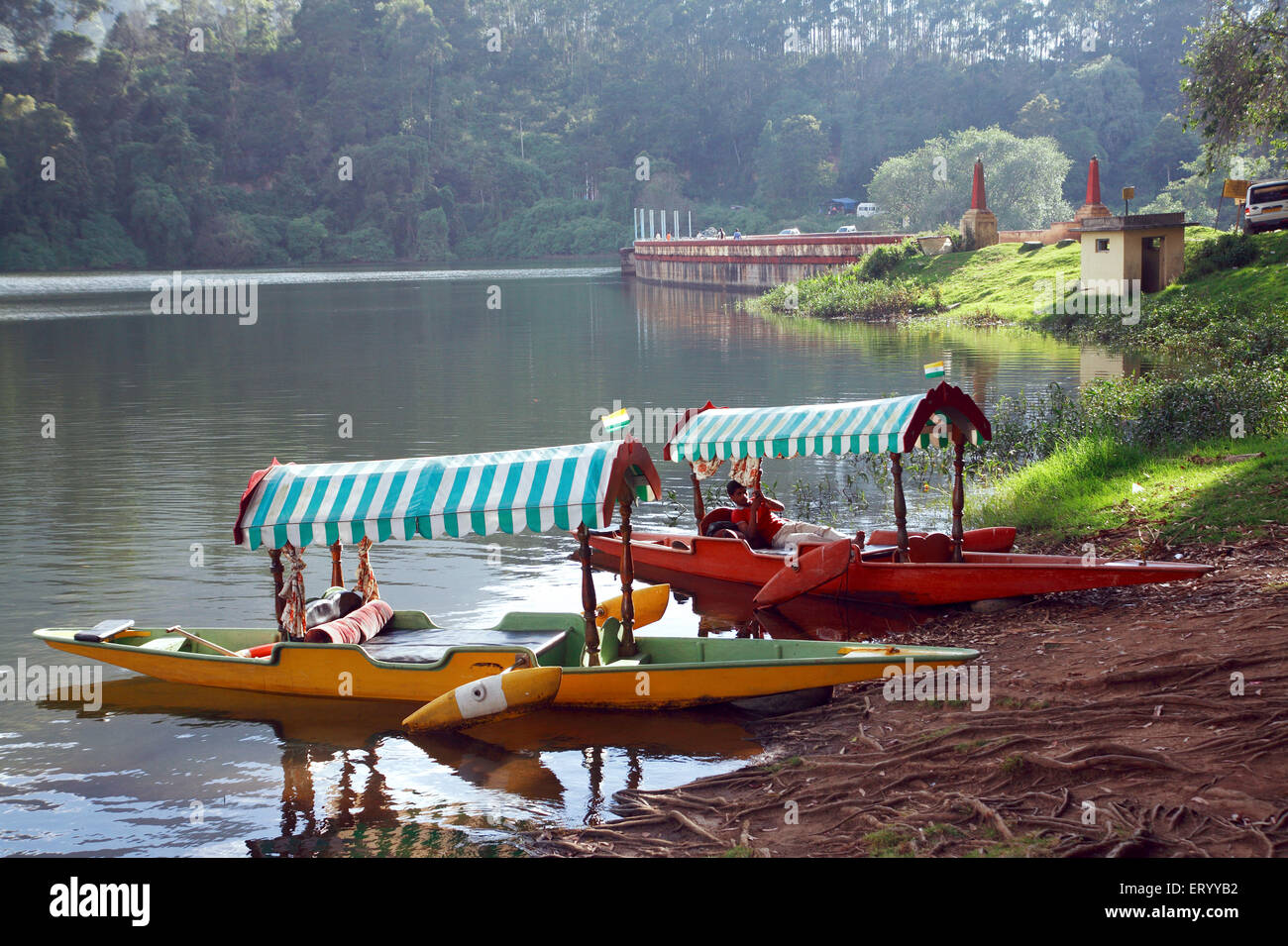 Kundala Dam See, Munnar, Bergstation, Idukki Bezirk, Western Ghats Berg, Kerala, Indien, Asien Stockfoto