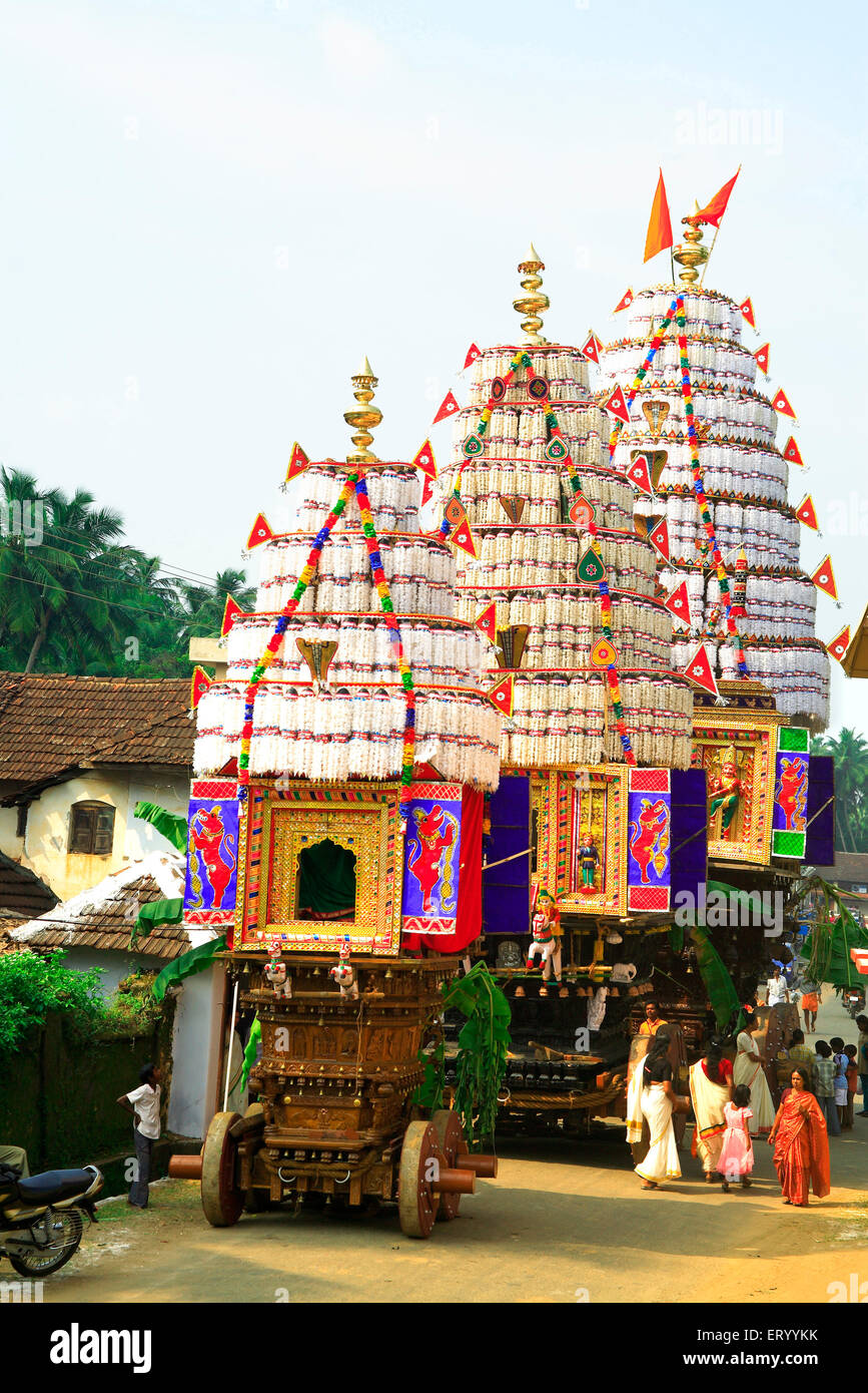 Ratholsavam Chariot Festival; Palghat, Palakad, Palakkad, Kerala, Indien, Asien Stockfoto