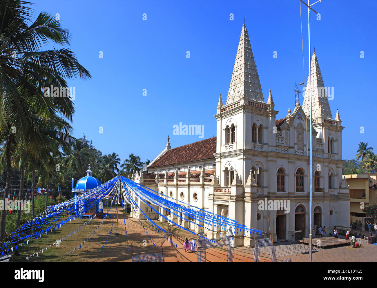 Katholische Kathedrale Santa Cruz; Cochin Kochi; Kerala; Indien Stockfoto