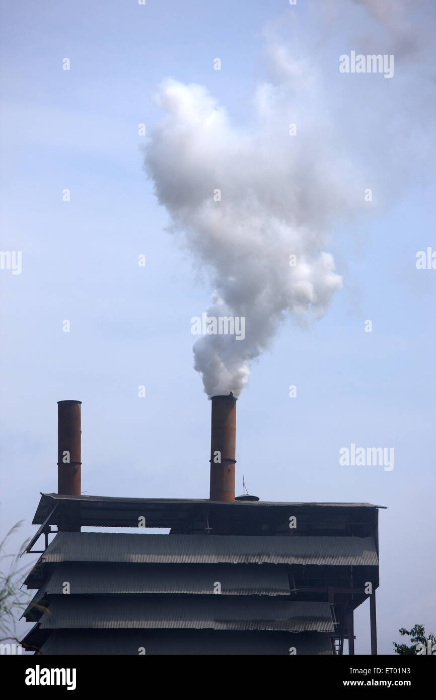Industrielle Verschmutzung, Schornsteinrauch, Hajo, Kamrup District, Gauhati, Guwahati, Assam, Indien, Asien Stockfoto