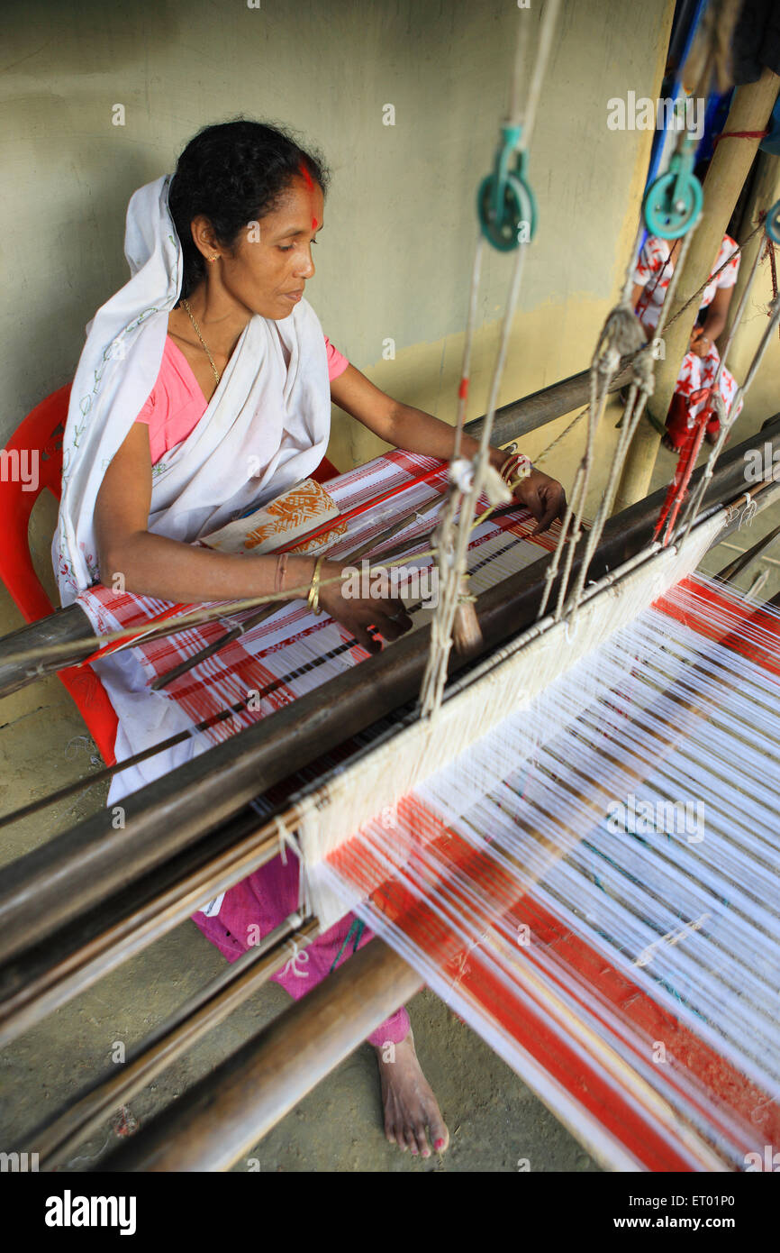 Handwebmaschine , Dispur , Gauhati , Guwahati , Assam , Indien , Asien