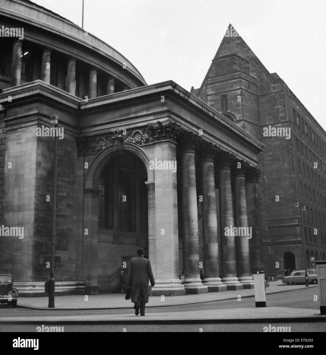 Manchester Central Library, 4. April 1953. Stockfoto