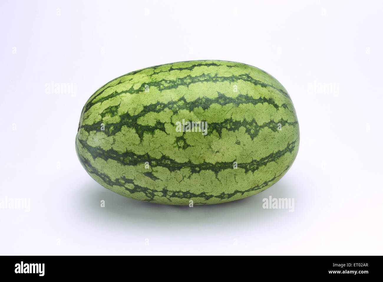 Eine Wassermelone Frucht auf weißem Hintergrund Stockfoto