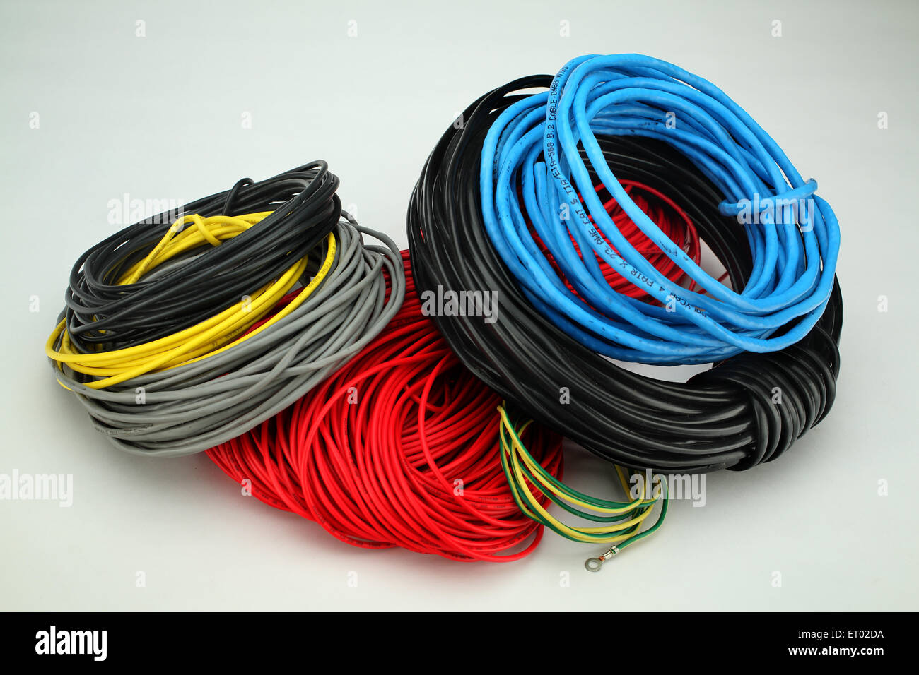 PVC-Leitungen und Kabel Indien Asien Stockfoto