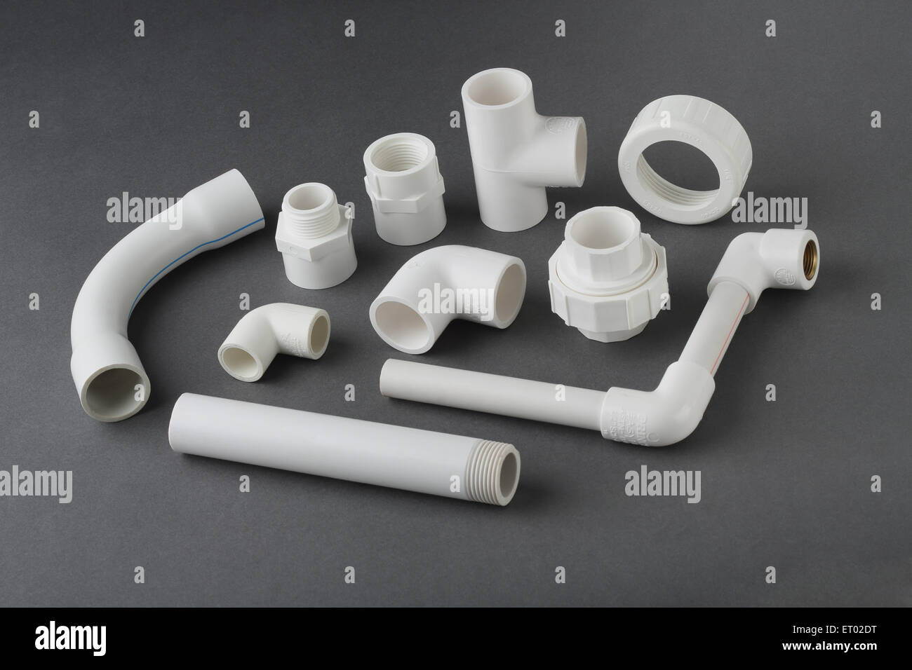 PVC-Sanitär-Rohre-Indien-Asien Stockfoto