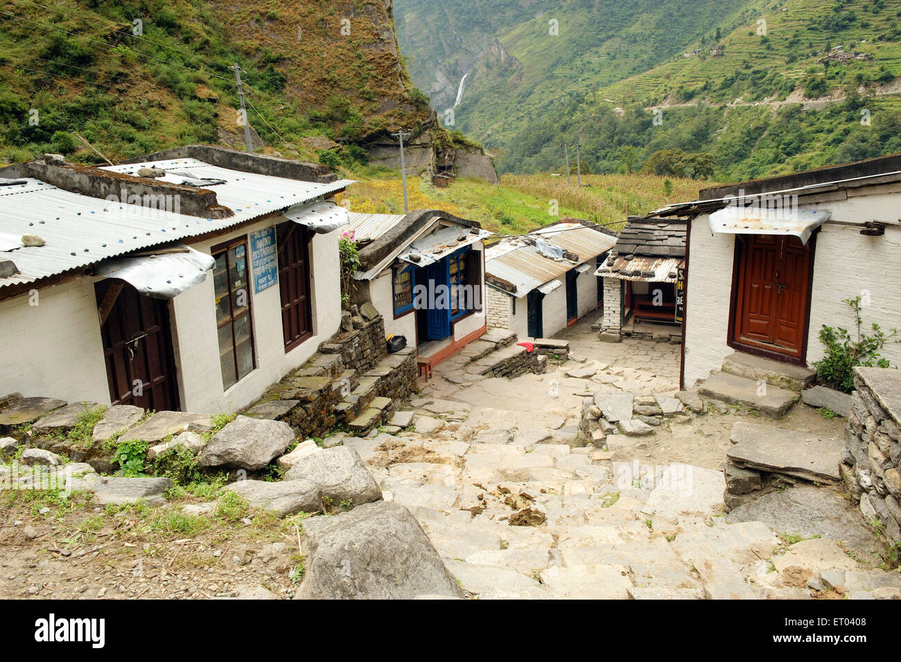 Dorf; Kopchepani , Kunjo , Nepal , Föderale Demokratische Republik Nepal , Südasien , Asien Stockfoto