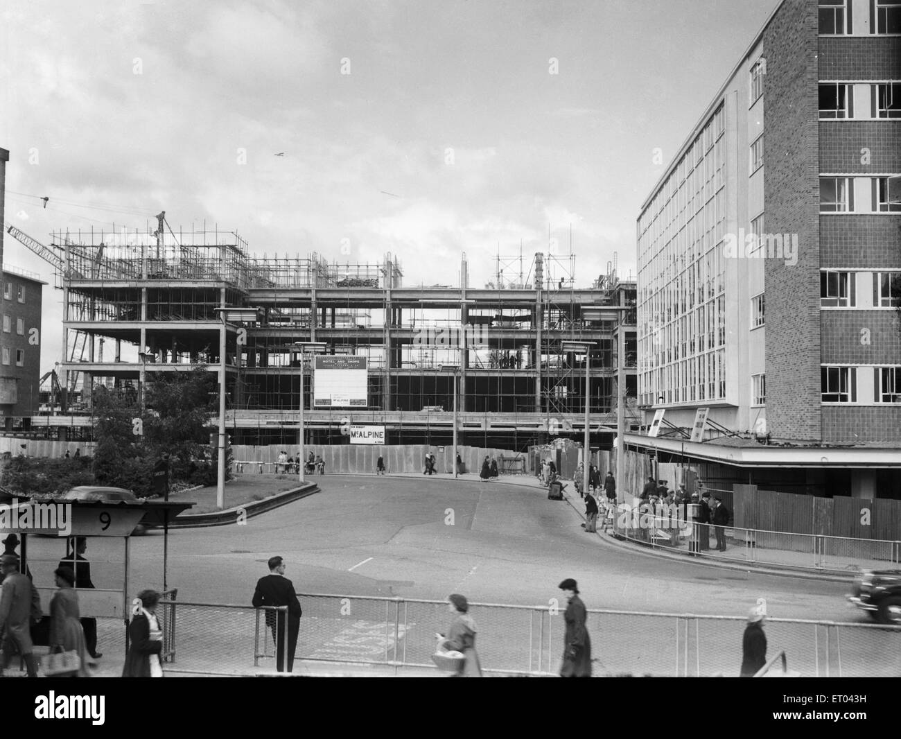 Broadgate im Bau ca. 1954 Stockfoto
