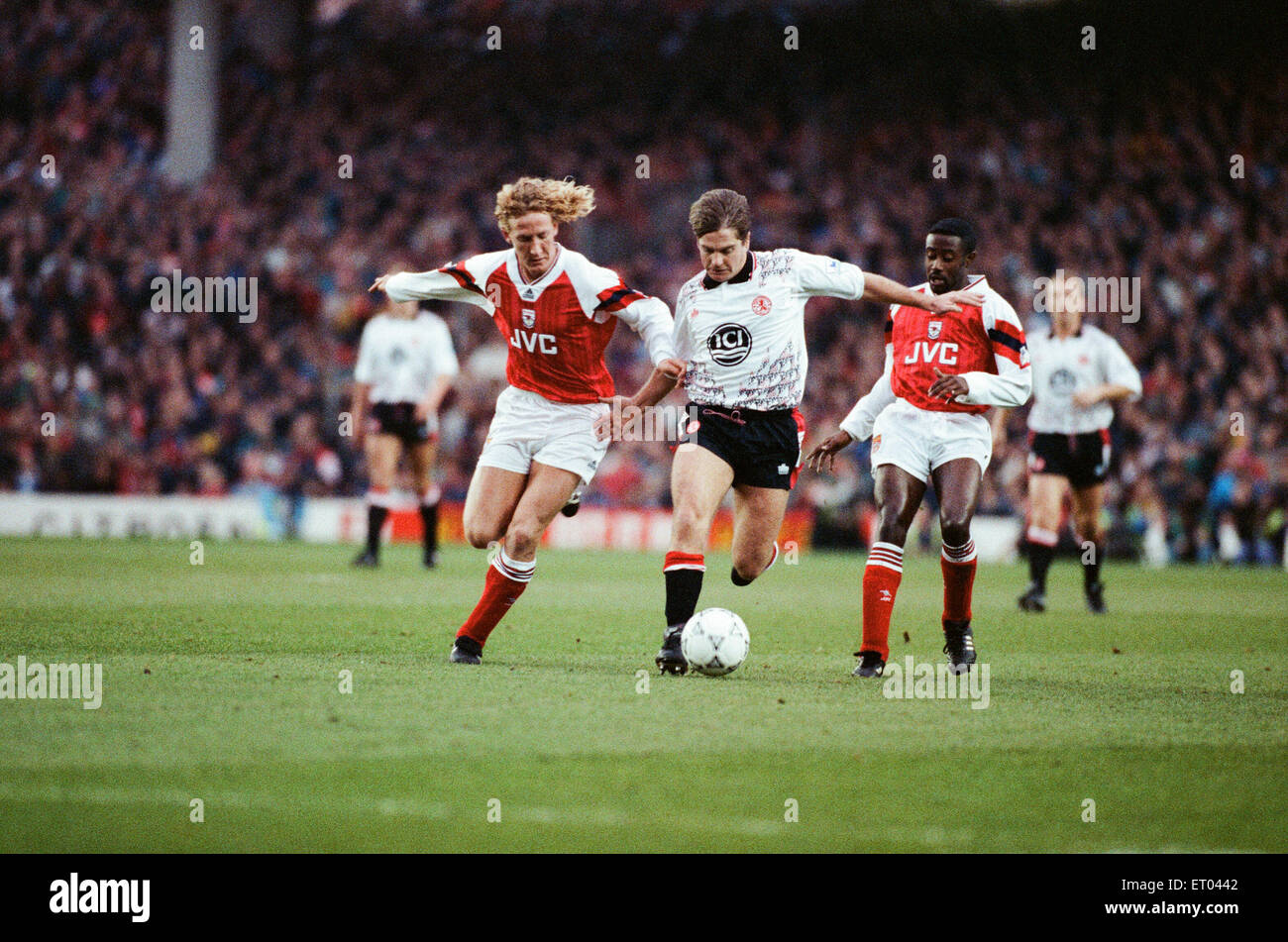 Arsenal 1-1 Middlesbrough, Premier-League-Spiel in Highbury, Samstag, 19. Dezember 1992. Stockfoto