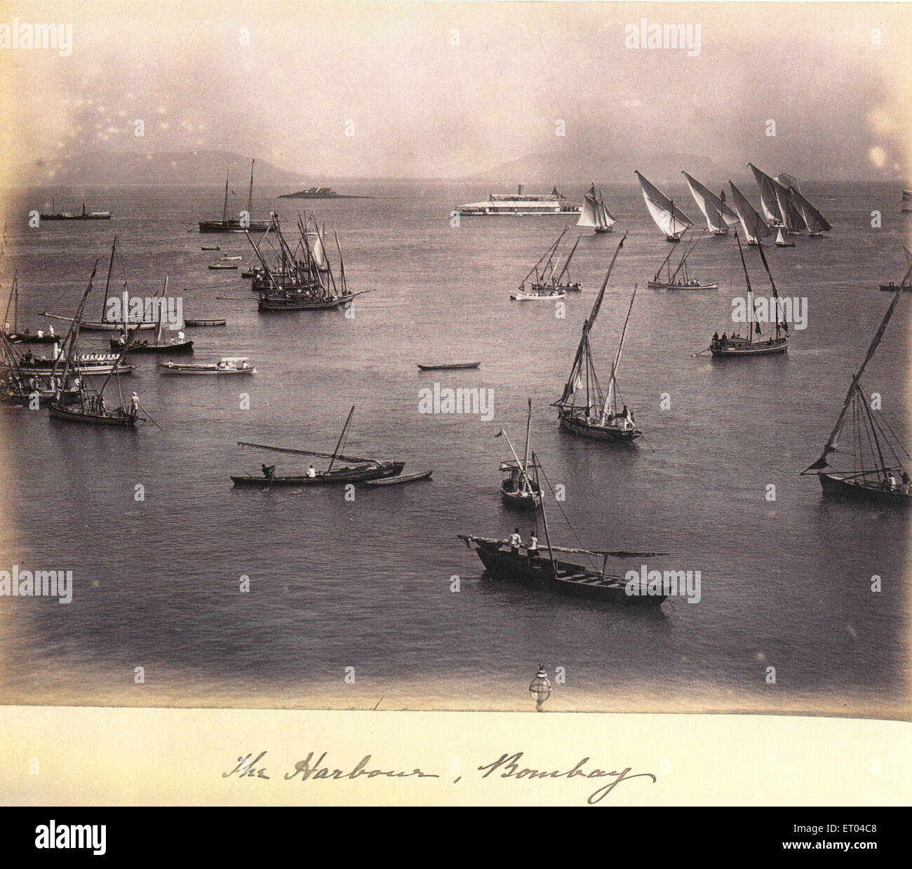 Hafen von Bombay; Bombay jetzt Mumbai; Maharashtra; Indien Stockfoto