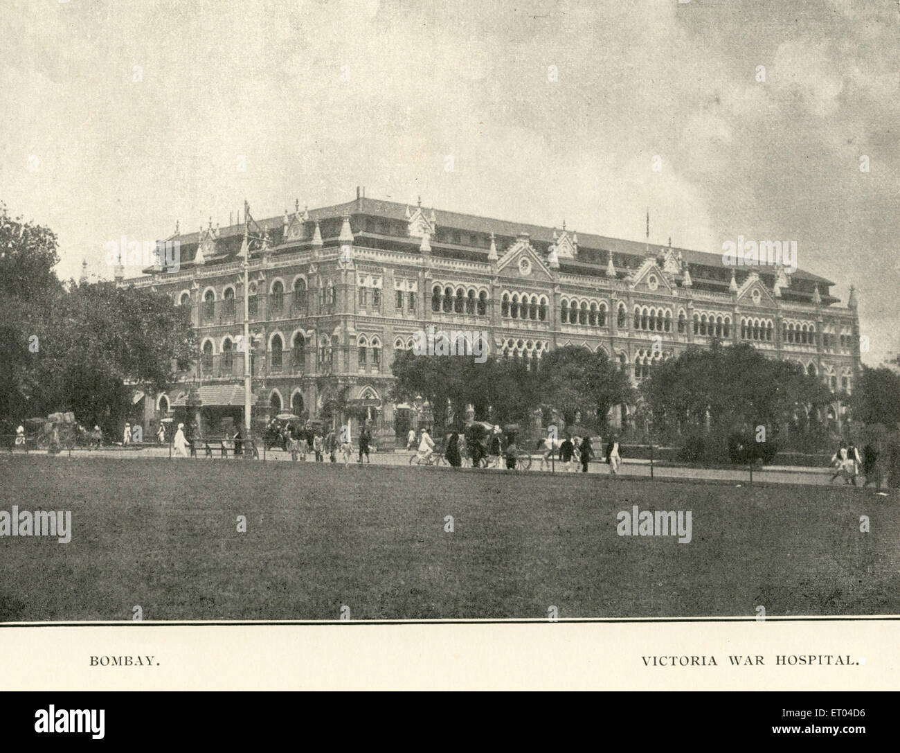 Alte Vintage 1900 s Victoria Krieg Krankenhaus, Bombay, Mumbai, Maharashtra, Indien - jsa 151363 Stockfoto