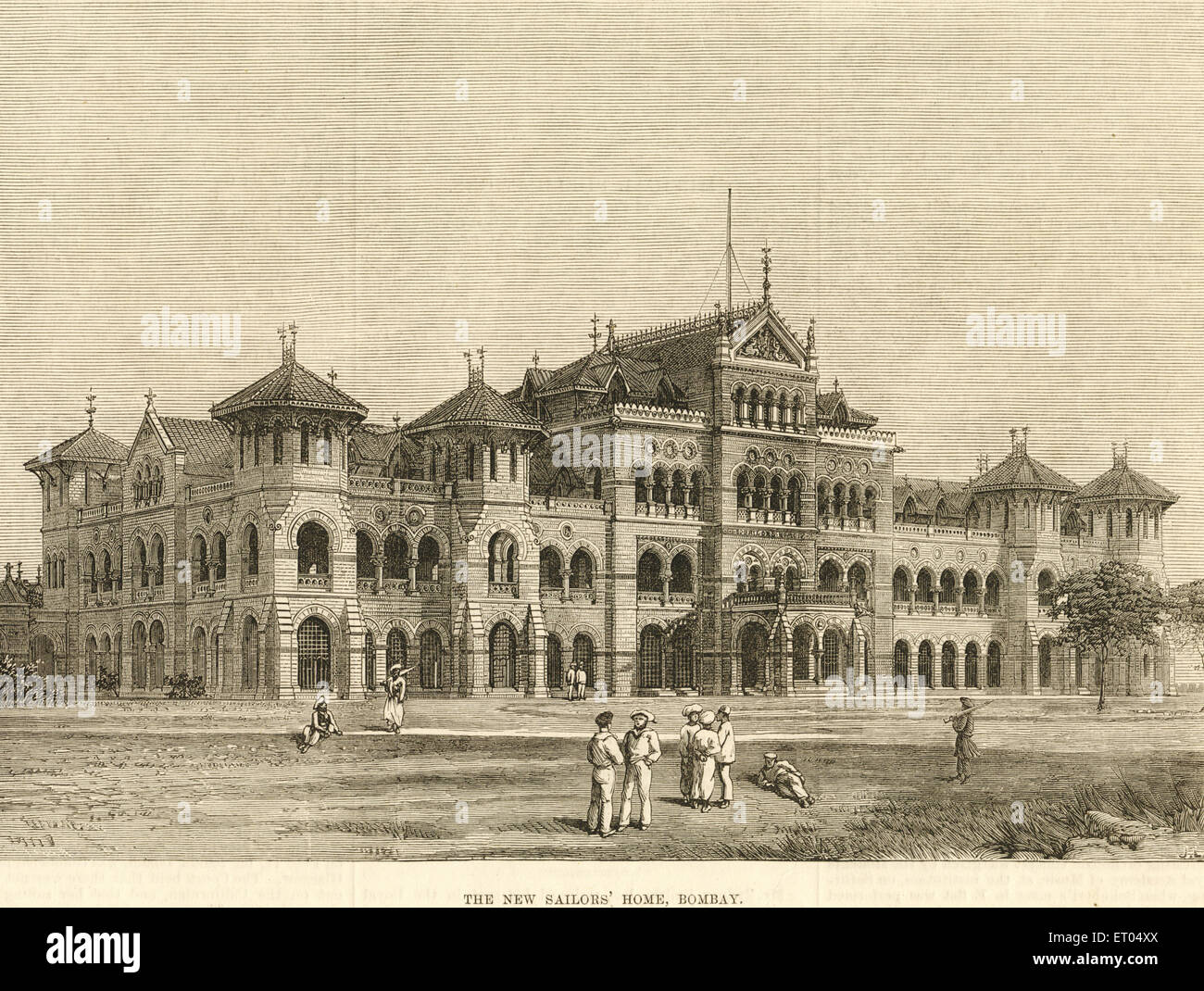 Alte vintage 1900s Royal alfred Matrosen Homepage jetzt Maharashtra Polizeipräsidium, colaba, Bombay, Mumbai, Maharashtra, Indien - jsa 151427 Stockfoto