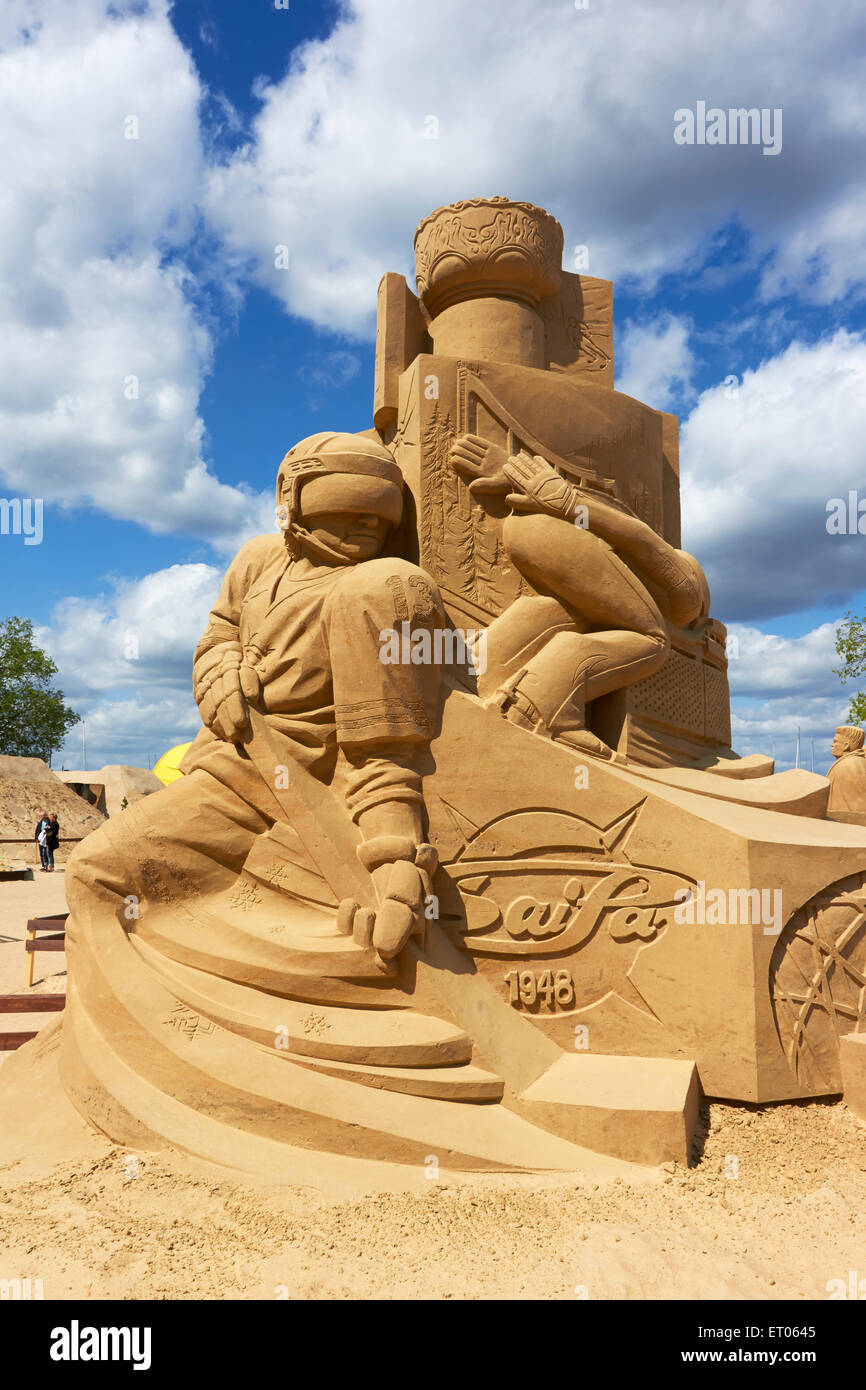 Sandskulpturen, Lappeenranta, Finnland Stockfoto