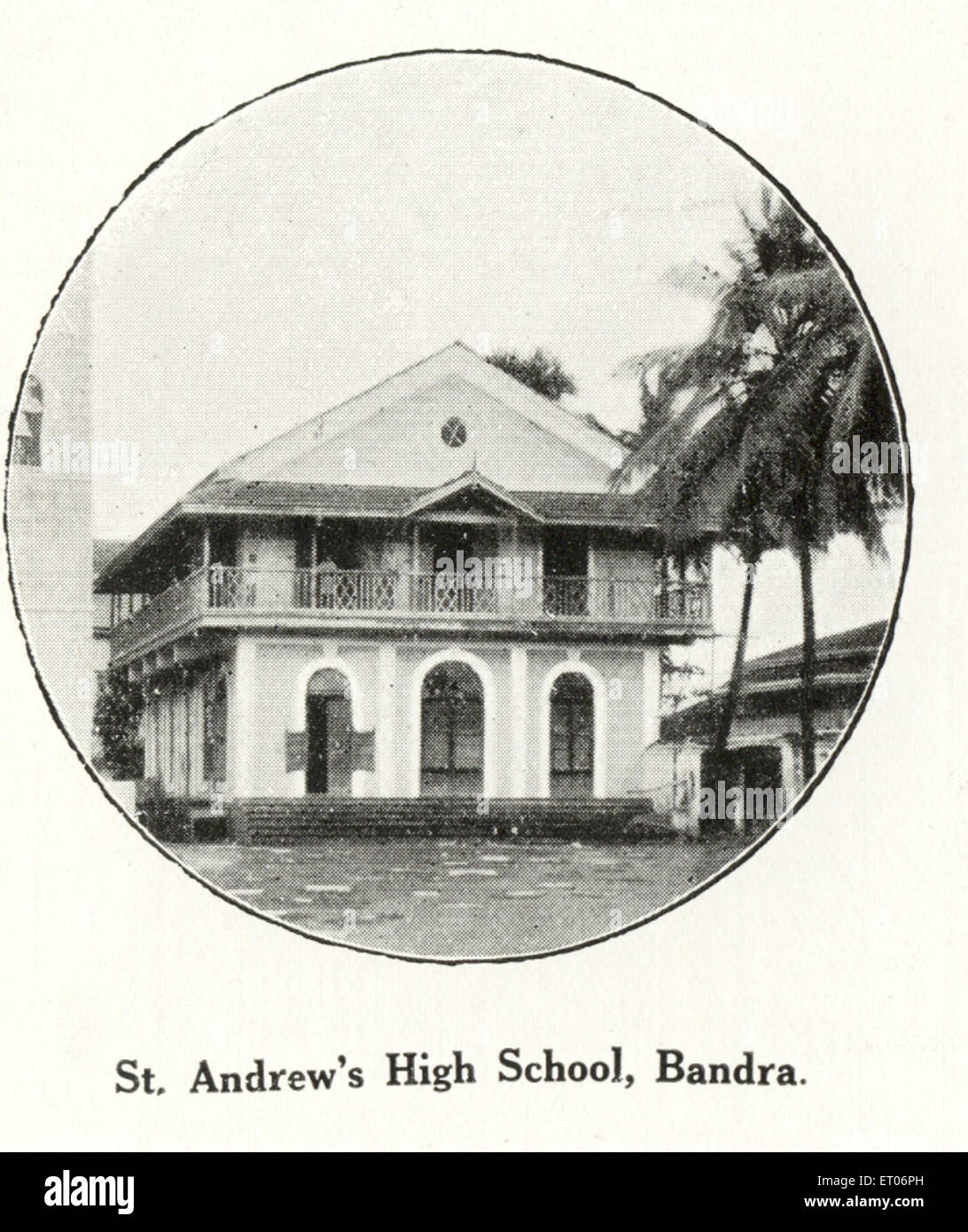 Katholische Gemeinde, St. Andrew's High School, Bandra, Bombay, Mumbai, Maharashtra, Indien, Asien, alte vintage 1800s Bild Stockfoto