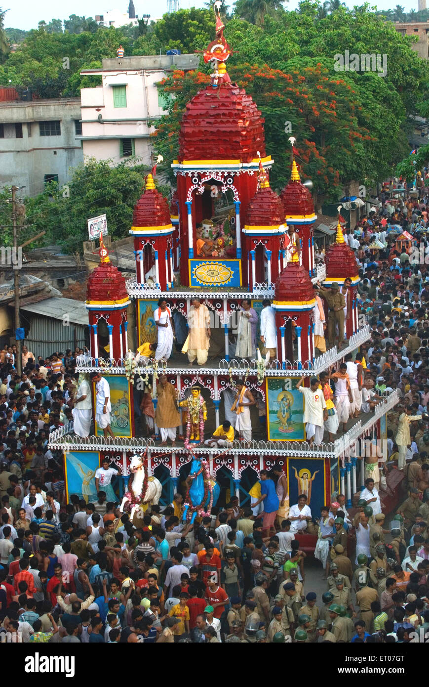 Herrn Jaganath feiern Feier;  ; Kalkutta Calcutta; Westbengalen; Indien-Juni 2009 Stockfoto