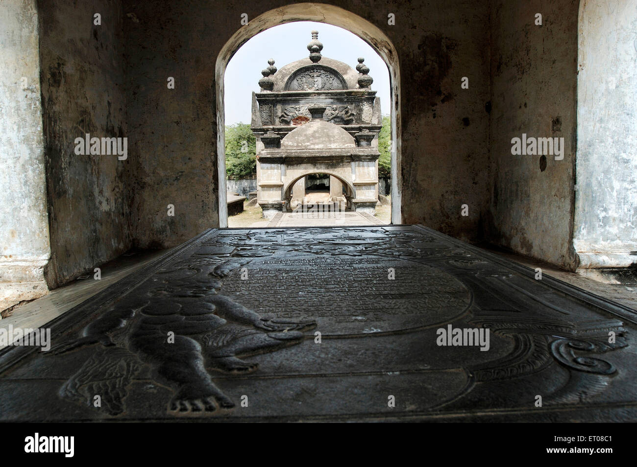 Niederländischer Friedhof, holländisches Mausoleum, Pulicat, Pazhaverkadu, Thiruvallur District, Tamil Nadu, Indien, Asien Stockfoto