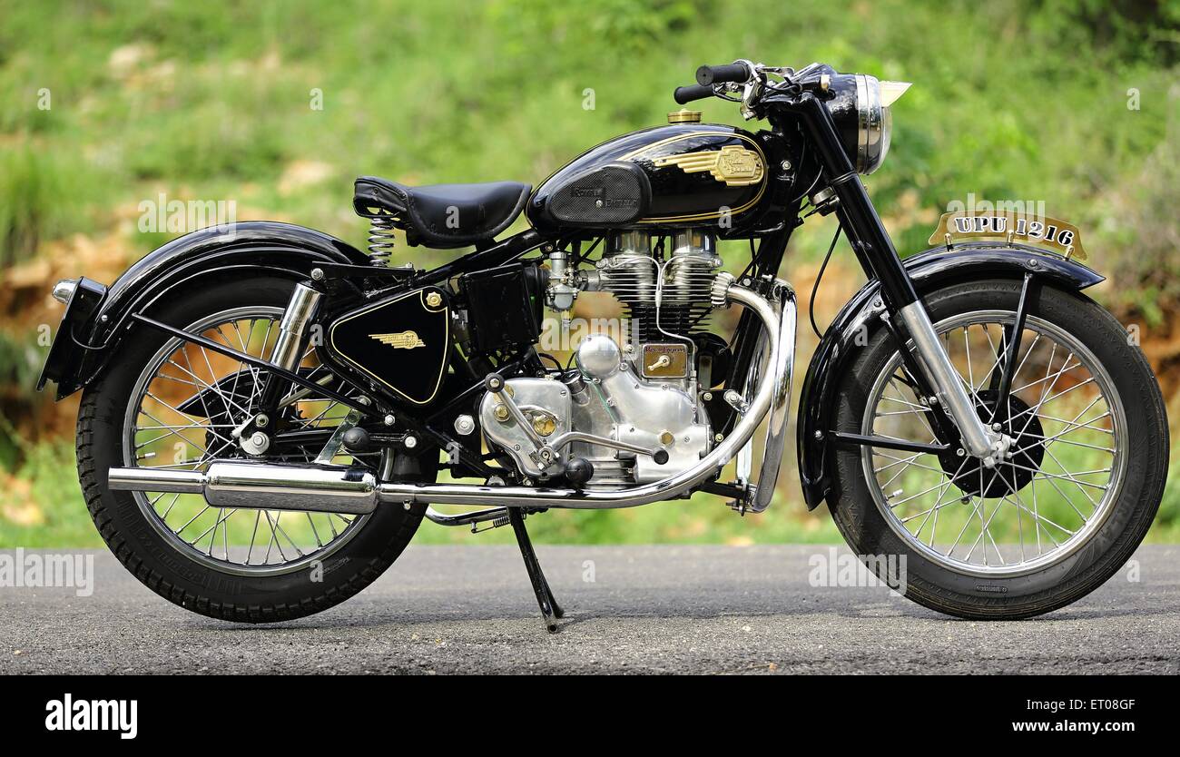 Royal Enfield Bullet G2 350 cc 1960 Oldtimer Motorrad Stockfoto