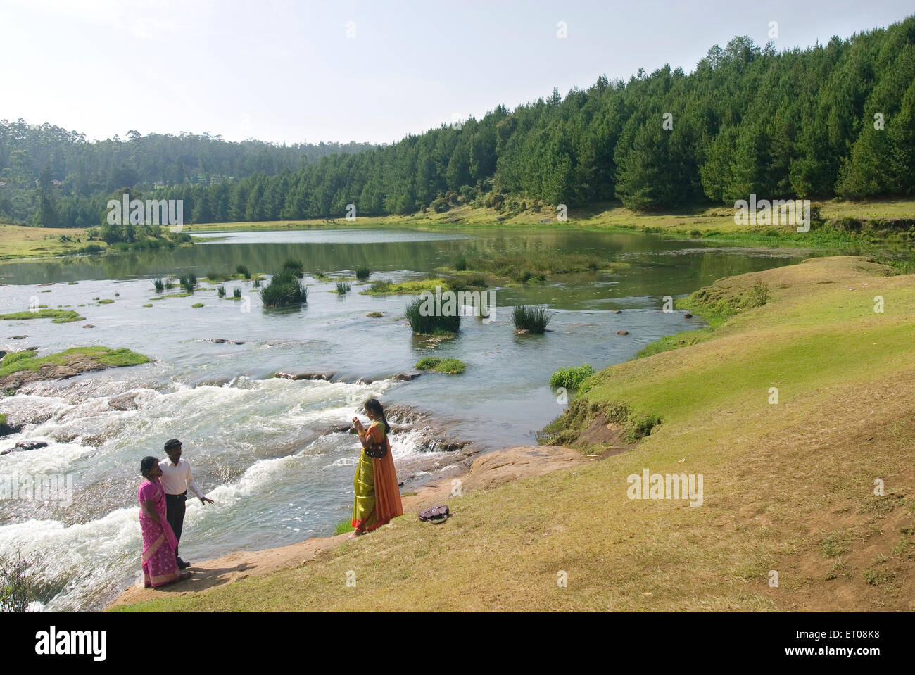 Pykara Fluss; Nilgiris Bezirk; Tamil Nadu; Indien Stockfoto