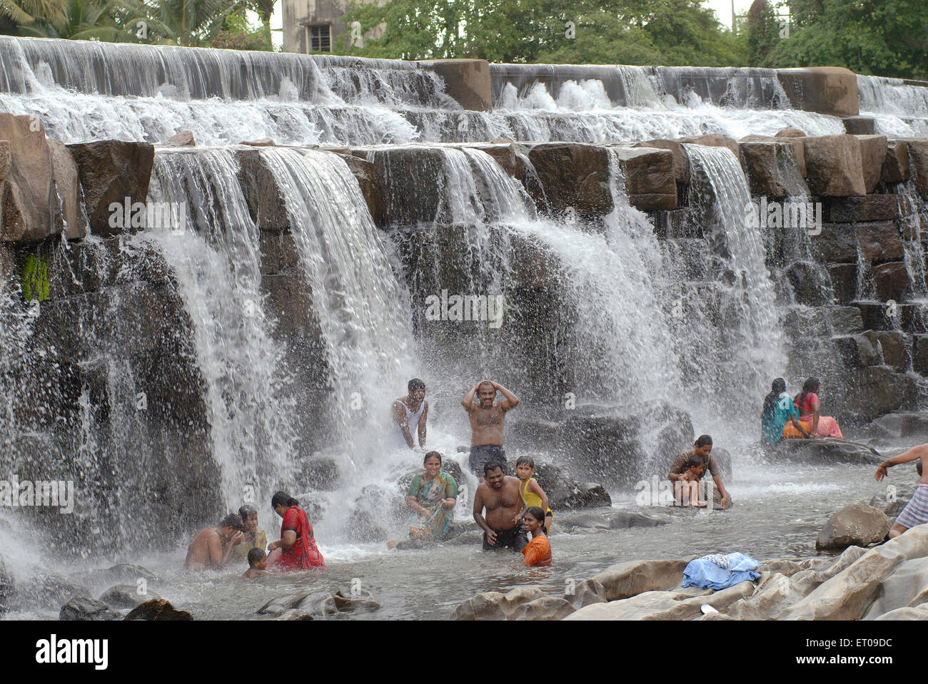 Die Kodiveri Wasserfälle in der Nähe von Gobichettipalayam; Tamil Nadu; Indien Stockfoto
