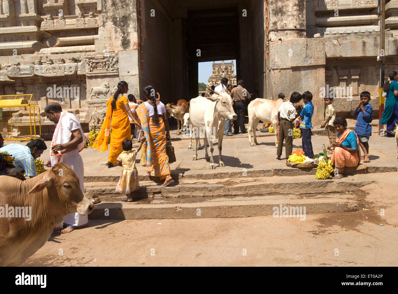 Virupaksha Tempel in Hampi; Karnataka; Indien Stockfoto